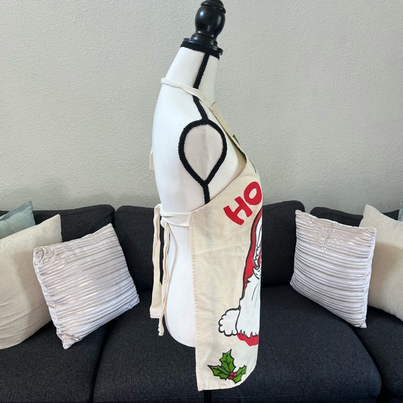 •Vintage Apron Tree Santa Ho Ho Ho Apron• - Picture 3 of 9